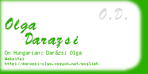 olga darazsi business card