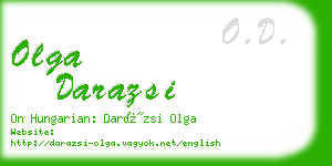 olga darazsi business card